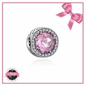 Pink Radiant Hearts Charm